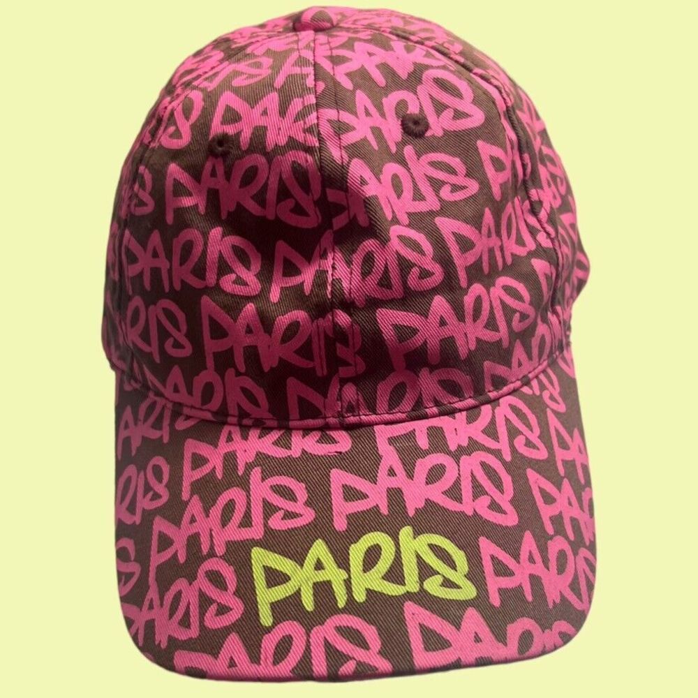 Robin Ruth Paris Adjustable  Strap Back  Hat Cap Pink Brown Vintage Retro Style
